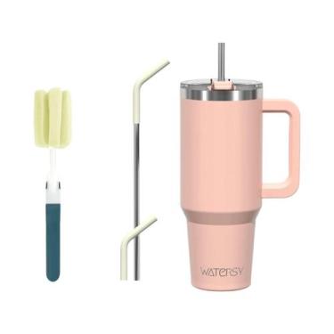 Imagem de Copo Térmico De Aço Inoxidável De Grande Capacidade 20oz 30oz 40oz Com