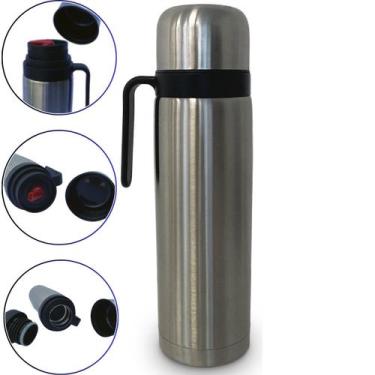 Imagem de Garrafa Térmica de Inox 950 ML Ampola Inox Com Bico de servir alça par