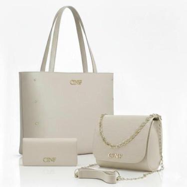 Imagem de Bolsas Feminina Kit Sacola Grande + Bolsa Pequena + Carteira - LHF Eco