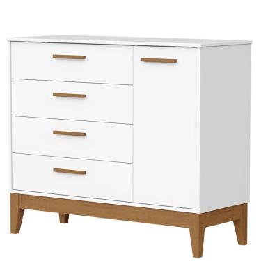 Imagem de Cômoda Sapateira Infantil Flip Branco Acetinado - Reller