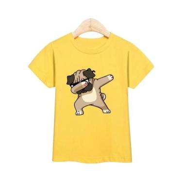 Imagem de Camiseta Infantil De Manga Curta Com Estampa De Cachorro, Roupa Esport