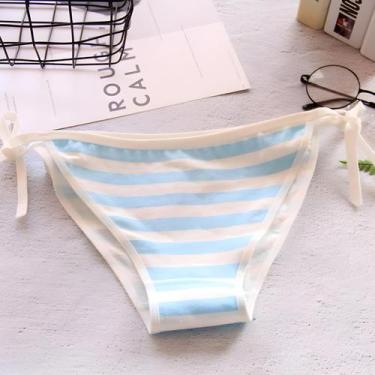 Imagem de Conjunto De Biquíni Mini Listrado Sexy Lolita Kawaii Para Mulheres Azu