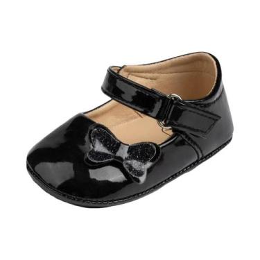 Imagem de Sapatos de Bebê Recém-Nascido - Vestido de Couro PU com Laço - Antider