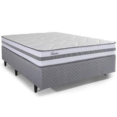 Imagem de Cama Box Casal Herval Parma, 61x138x188 cm, Molas Ensacadas