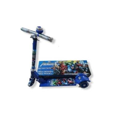 Imagem de Patinete Infantil De Ferro 3 Rodas Homem Aranha - DM TOYS