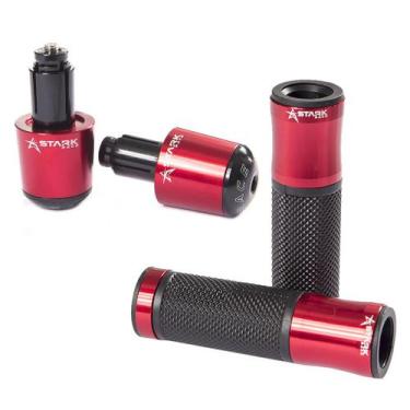 Imagem de Kit Esportivo Manopla Luva Punho Peso Moto Universal Auminio - Stark R
