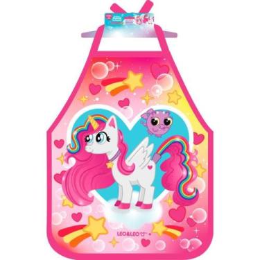 Imagem de Avental Escolar Decorado Unicornio Regulavel Infantil - Leonora