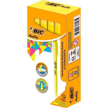 Imagem de Caneta Marca Texto Marking Amarela CX.C/12 - BIC