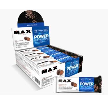Imagem de Protein Bar 41g Display com 12 und - Max Titanium, powerbar41dark