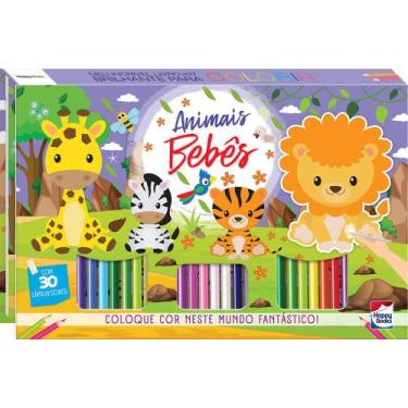 Imagem de Livro - Meu Incrível LIVRO Brilhante p/Colorir:Animais Bebês