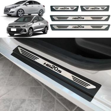 Imagem de Soleiras de Aço Inox Escovado HYUNDAI HB20S até 2015 - RAFCAR