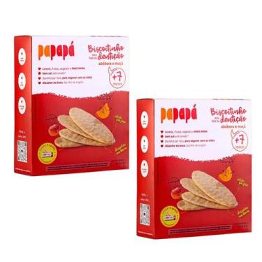 Imagem de Kit 2 Biscoito Infantil para Fase de Dentição Maçã e Abóbora Papapá 36