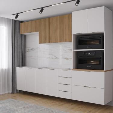 Imagem de Cozinha Modulada 5 Peças 2 Aéreos 2 Balcões 1 Torre Quente Ipanema Cab