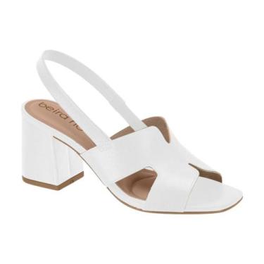 Imagem de Sandália Beira Rio Salto Médio Bloco Grosso Slingback Calce Fácil Orig