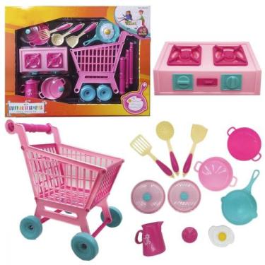 Imagem de Brinquedo Carrinho de Super Mercado Fogao e Acessorios Elite