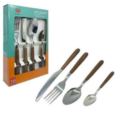 Imagem de Conjunto de Talheres Esplendor Aço Inox 16pç BU0087 Mundiart