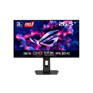 Imagem de Monitor Gamer ASUS ROG Strix OLED 27", QHD, 280Hz, 0.03ms, QD-OLED, G-