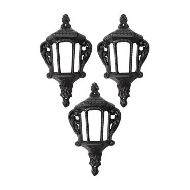 Imagem de Kit 3 Arandelas de Parede KIT3UND00146-UC Iluminacao Interna e Externa Ferro Fundido Preto Fundicao Uniclaudio