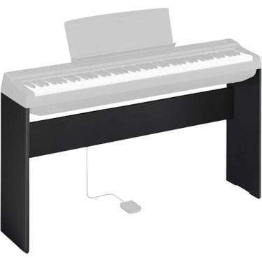 Imagem de Estante para Piano Digital L125B P125 PT Suporte Estavel em Madeira Acabamento Preto D-Link