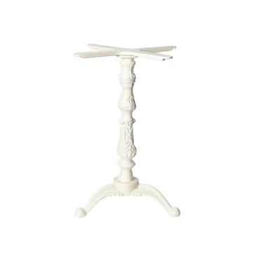 Imagem de Kit Pe de Mesa com Base e Trava Veroninha Aluminio Fundido 51cm Branco com Niveladores