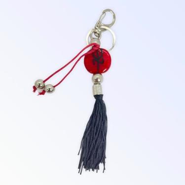 Imagem de Chaveiro Pomba Gira Vermelho e Preto Com Tridente - Lua Mistica