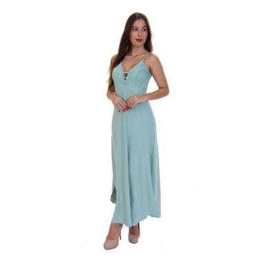Imagem de Camisola Longa com Renda Noite Nupcias Decote em V Camisola Comprida L