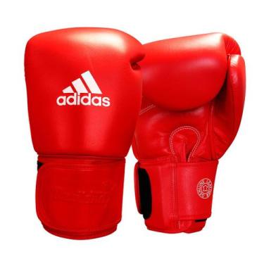 Imagem de Luva de Muay Thai adidas Couro Red Pro Thai, 12 Oz