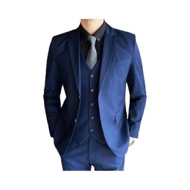 Imagem de Terno Masculino Slim-Fit Estilo Britânico Para Casamento S-8XL Blazer 