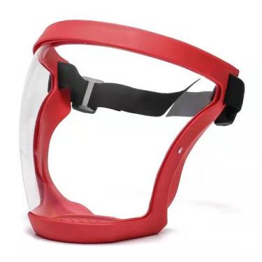 Imagem de Mascara de proteção facial resistente a vento e respingo cor vermelho 