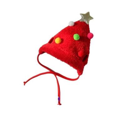 Imagem de Chapéu De Natal Fofo Para Pets Com Chifres, Lenço De Saliva E Cachecol