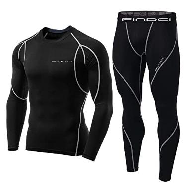 Imagem de 1Bests Conjuntos esportivos masculinos atléticos fitness corrida basquete academia treino secagem rápida respirável ternos, Newblackd, M