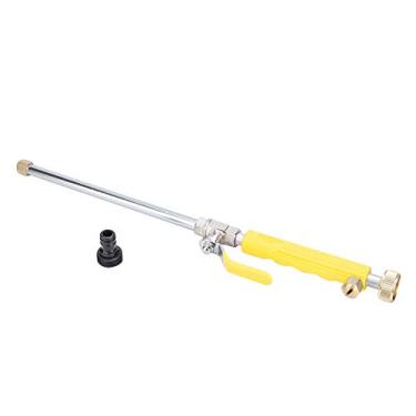 Imagem de Yuecoom Pistola de água de alta pressão, 46,5 cm G3/4 DN20 Bocal de pulverização de alta pressão para lavadora de jardim com válvula de interruptor (amarelo)
