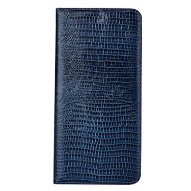 Imagem de Capa carteira para Google Pixel 6/6 Pro, capa flip de couro real com suporte para cartão fecho magnético antiarranhões à prova de choque Folio Book Phone Case, azul 2,6 6,4 polegadas