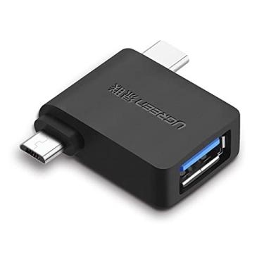 Imagem de Adaptador M-POWER Micro Usb e Usb Tipo-C macho para Usb 3.0 Fêmea Velocidade de Transferência Até 480Mbps / No Brasil