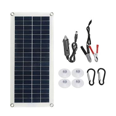 Imagem de burko Painel Solar Portátil 18V 20W Porta De Carregamento USB Dupla + Interface De Braçadeira De Bateria Dc5521 Standard Kit, Multicolor