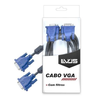 Imagem de Cabo Evus Vga 1.5m Com Blister Hd15mXHd15m Preto com Filtros