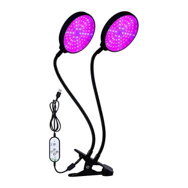 Imagem de Tingpai Sunlike LED Grow Light com luz azul vermelha Auto On/Off 4/8 / 12H Timer 5 Brightness Leves Clipe à prova d'água planta crescente luz pa mudas de plantas de interior Full Spectrum ajustável
