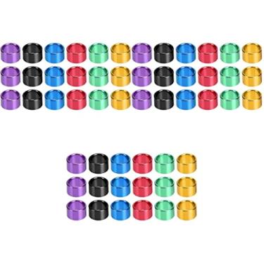 Imagem de Yardwe 54 peças marcadores de pé pombo coturnix codorniz alumínio pulseiras de identificação anel colorido Lovebird corrida anéis de tornozelo pombas galo e perna galo gamefowl pequeno multicolorido Homing