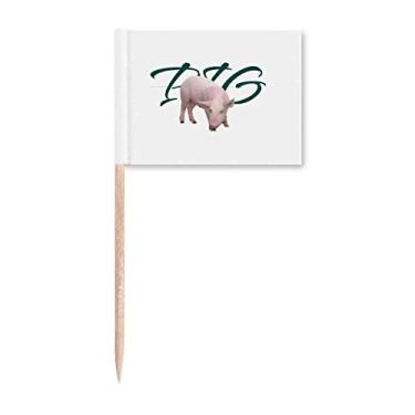 Imagem de Decoração de festa para palito de dente moderno com variedades de comida de porco Art Deco