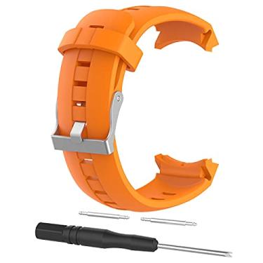 Imagem de Pulseira de relógio de silicone de substituição para SUUNTO para AMBIT3 vertical para Spartan Sport, Laranja, Desporto