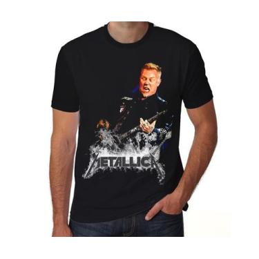 Imagem de Camiseta Metallica James Hetfield Rock Metal Estampa Total - Generic