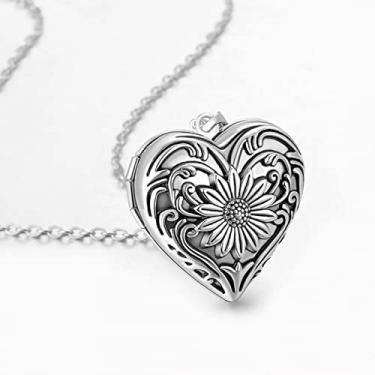 Imagem de CNBPIC Uma Peça Do Meu Coração Colar Pingente Girassol Joias 29X30Mm