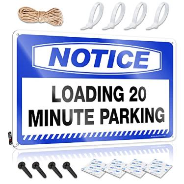 Imagem de Placas engraçadas de casa aviso de carregamento 20 minutos de estacionamento barra de sinal de lata sinais engraçados sinal de lata de aviso (tamanho: 20 x 30 cm)