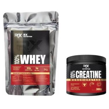 Imagem de Kit Whey Protein 2Kg+Creatina Rx Nutrition 300G