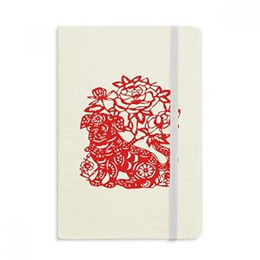 Imagem de Caderno de papel para cachorro de ano novo chinês oficial de tecido capa dura diário clássico