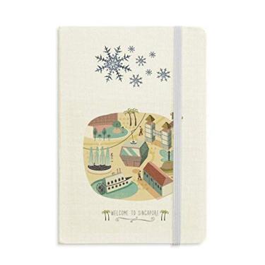Imagem de Caderno para Parque Temático Cingapura para Carro, Caderno Grosso e Flocos de Neve Inverno