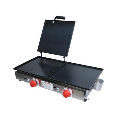 Imagem de Chapa Sanduicheira Com Prensa Industrial 2 Queimadores - Cefaz