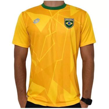 Imagem de Camiseta Lotto Brasil Masculino - Amarelo