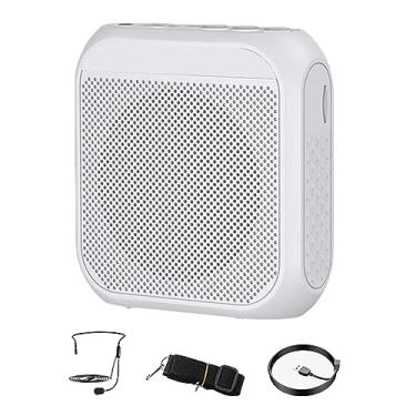 Imagem de Generic Amplificador de voz portátil megafone alto-falante amplificador de voz pessoal para sala de aula guia turístico instrutores de fitness yoga, BRANCO
