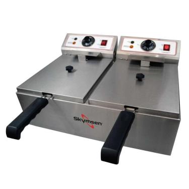 Imagem de Fritador Elétrico 2 Cubas de 5 Litros Inox FED-20-N 220V - Skymsen